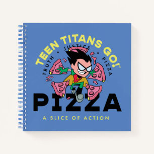 Teen Titans Go! Robin "Truth Justice Pizza" Notebook