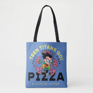 Teen Titans Go! Robin "Truth Justice Pizza" Tote Bag