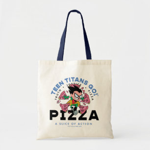 Teen Titans Go! Robin "Truth Justice Pizza" Tote Bag