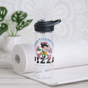 Teen Titans Go! Robin "Truth Justice Pizza" Water Bottle