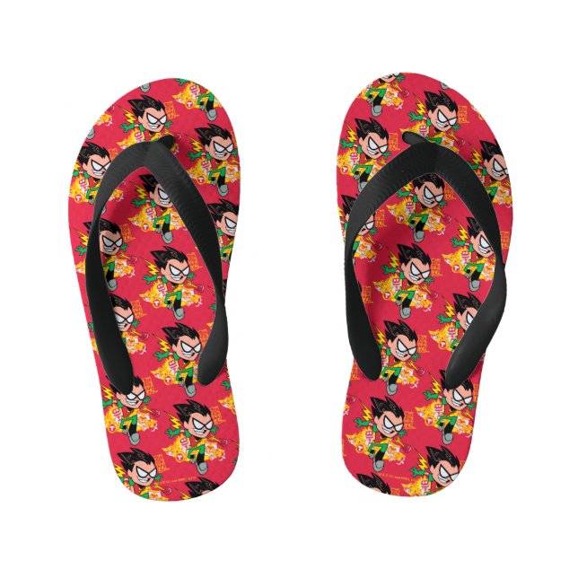 Teen Titans Go! | Robin's Arsenal Graphic Kid's Flip Flops (Footbed)