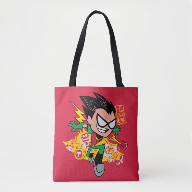 Teen Titans Go! | Robin's Arsenal Graphic Tote Bag (Front)