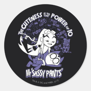 Teen Titans Go!   Starfire & Mr Sassy Pants Classic Round Sticker