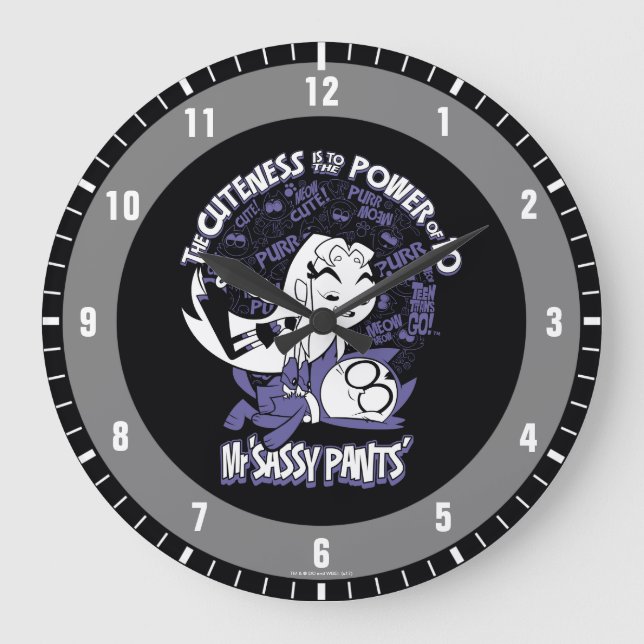 Teen Titans Go! | Starfire & Mr Sassy Pants Large Clock (Front)