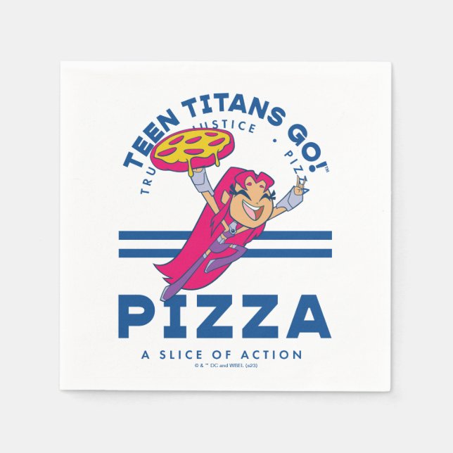 Teen Titans Go! Starfire "Truth Justice Pizza" Napkin (Front)
