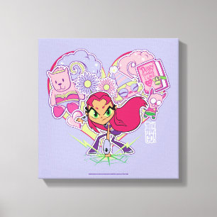 Teen Titans Go!   Starfire's Heart Punch Graphic Canvas Print
