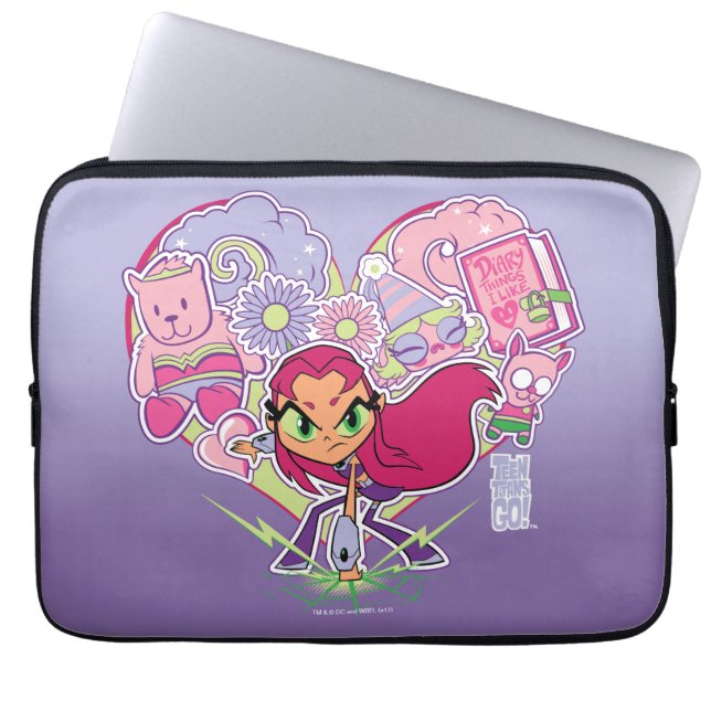 Teen Titans Go! | Starfire's Heart Punch Graphic Laptop Sleeve (Front)