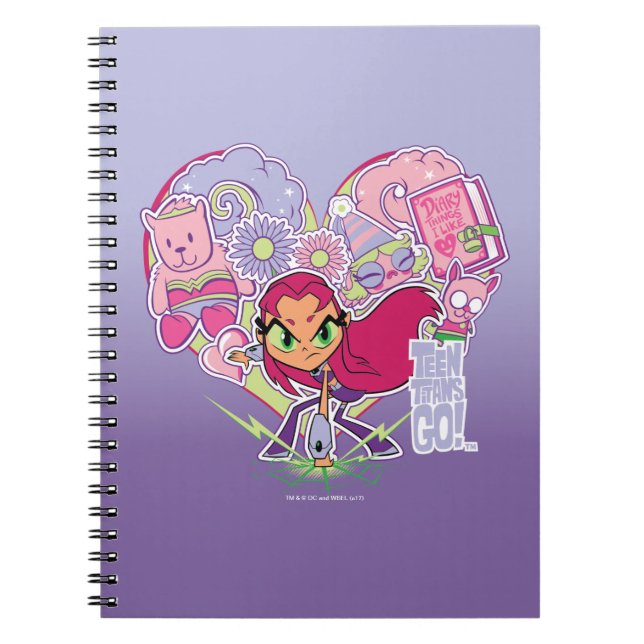 Teen Titans Go! | Starfire's Heart Punch Graphic Notebook (Front)