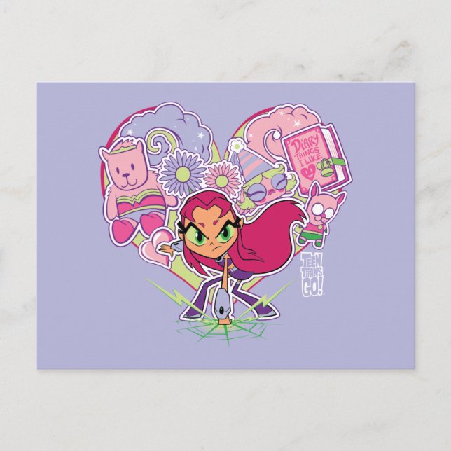 Teen Titans Go! | Starfire's Heart Punch Graphic Postcard (Front)