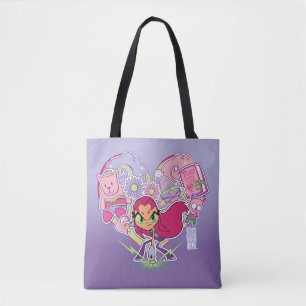 Teen Titans Go!   Starfire's Heart Punch Graphic Tote Bag