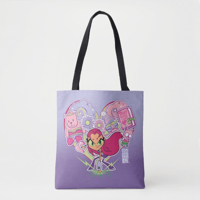 Teen Titans Go! | Starfire's Heart Punch Graphic Tote Bag (Front)