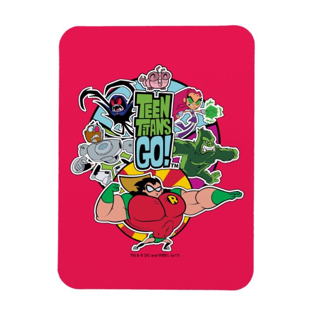 Teen Titans Go! | Team Group Graphic Magnet (Vertical)
