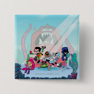 Teen Titans Go!   Tentacled Monster Approaches 15 Cm Square Badge
