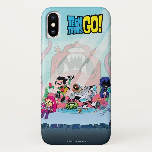 Teen Titans Go! | Tentacled Monster Approaches Case-Mate iPhone Case (Back)