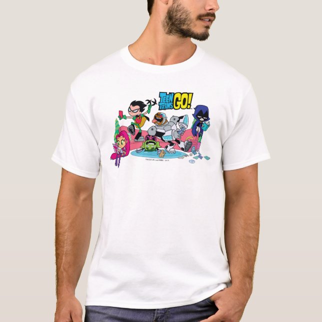 Teen Titans Go! | Tentacled Monster Approaches T-Shirt (Front)