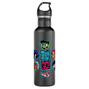 Teen Titans Go!   Titans Head Pattern 710 Ml Water Bottle