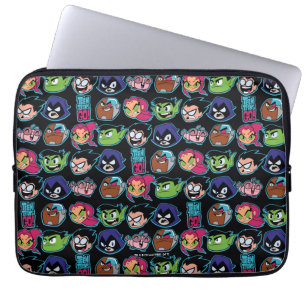 Teen Titans Go! Titans Head Pattern Laptop Sleeve