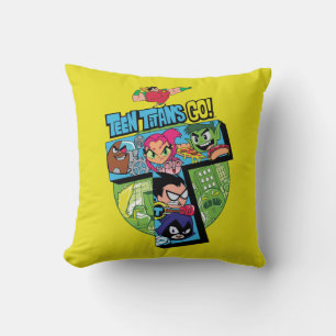 Teen Titans Go!   Titans Tower Collage Cushion