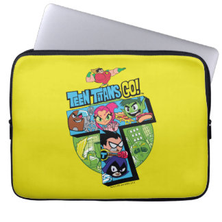 Teen Titans Go! | Titans Tower Collage Laptop Sleeve