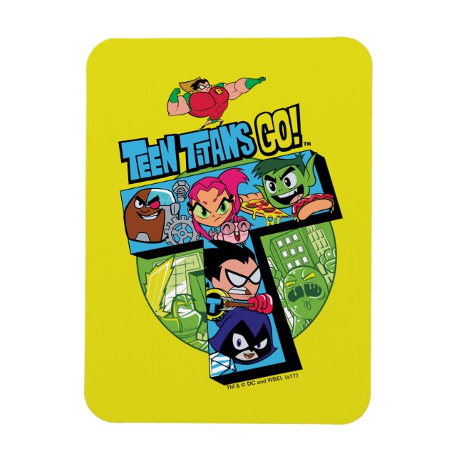 Teen Titans Go! | Titans Tower Collage Magnet (Vertical)