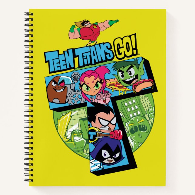 Teen Titans Go! | Titans Tower Collage Notebook (Front)