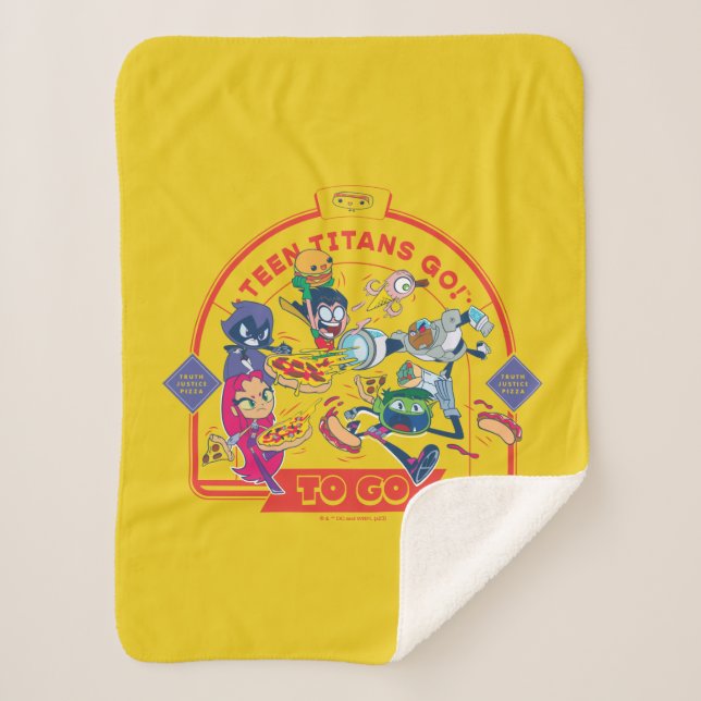 Teen Titans Go! To Go Sherpa Blanket (Front)