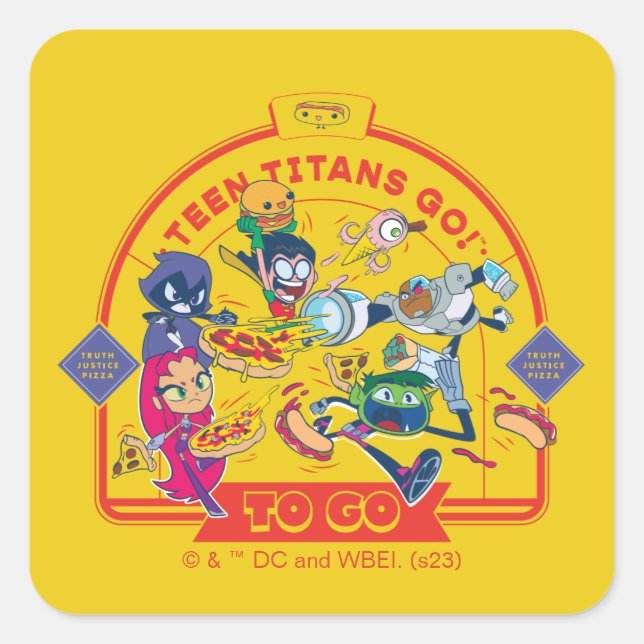 Teen Titans Go! To Go Square Sticker (Front)