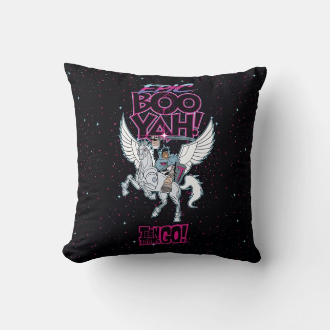 Teen Titans Go! | Warrior Cyborg Riding Pegasus Cushion (Front)