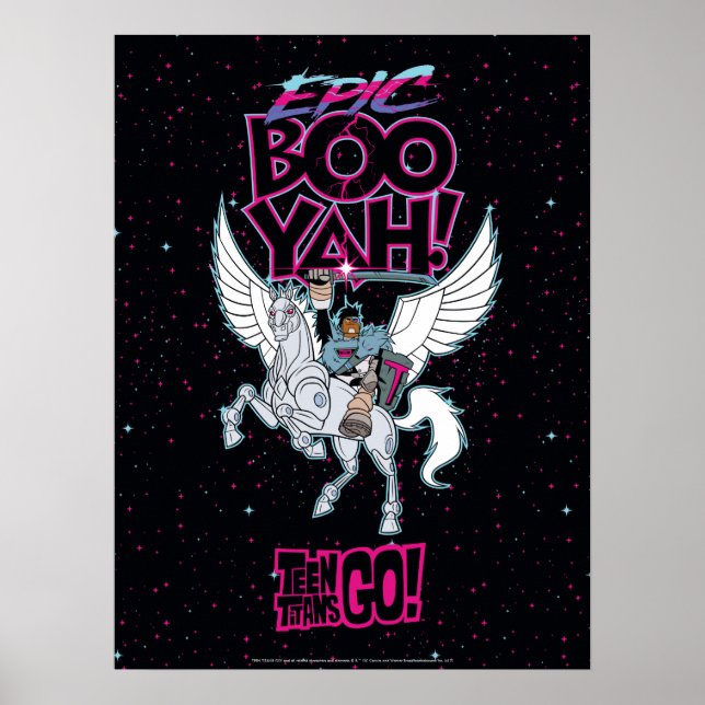 Teen Titans Go! | Warrior Cyborg Riding Pegasus Poster (Front)