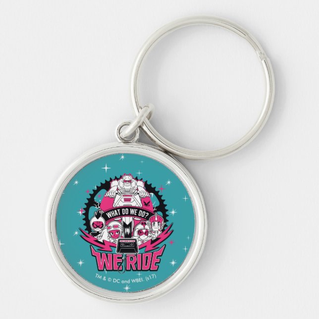 Teen Titans Go! | "We Ride" Retro Moto Graphic Key Ring (Front)