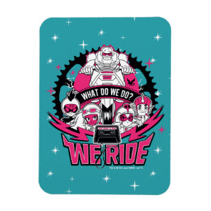 Teen Titans Go!   "We Ride" Retro Moto Graphic Magnet