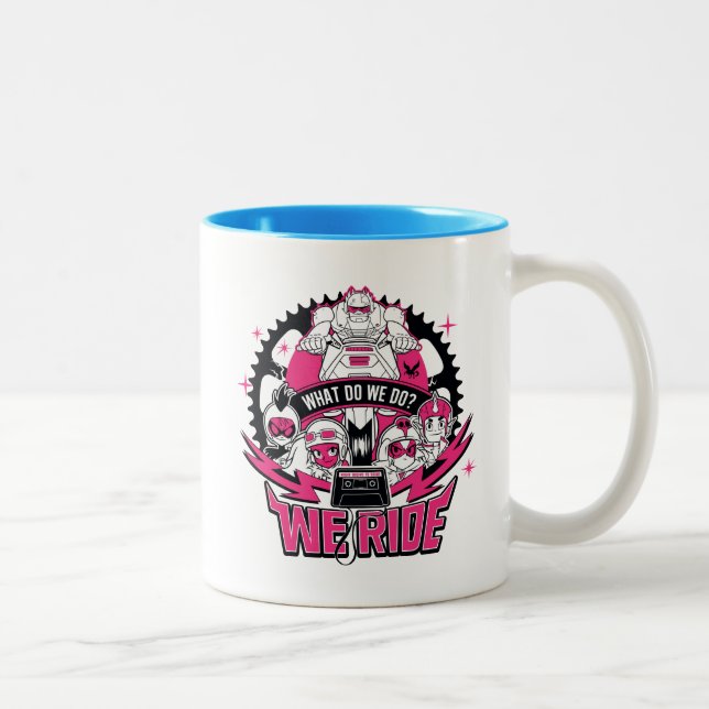 Teen Titans Go! | "We Ride" Retro Moto Graphic Two-Tone Coffee Mug (Right)