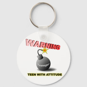 Teen with attitude key ring