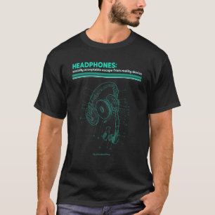 Teen with Headphones Definition for Teen Boy T-Shirt