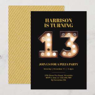 Teenage 13th birthday invitation