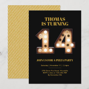 Teenage 14th birthday invitation