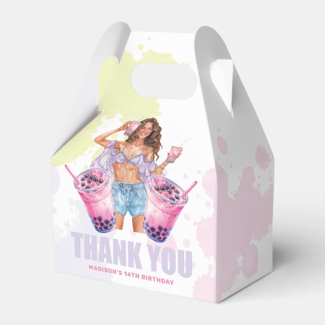 Teenage Boba Tea Custom Favour Box (Front Side)