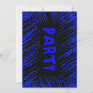 Teenage Boy Black Party Invitations