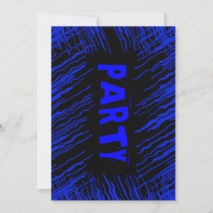 Teenage Boy Black Party Invitations