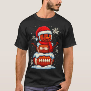 Teenage Boys Christmas Pajamas, American Football  T-Shirt