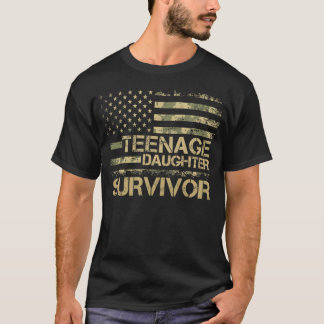 Teenage Daughter Survivor Father's Day Camo T-Shirt