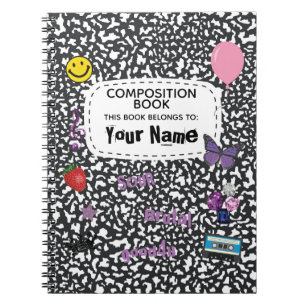 Teenage Dream Composition Spiral Notebook (black)