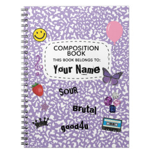 Teenage Dream Composition Spiral Notebook (purple)