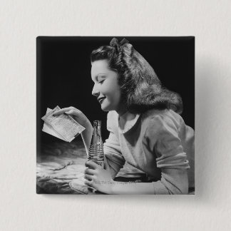 Teenage Girl 15 Cm Square Badge