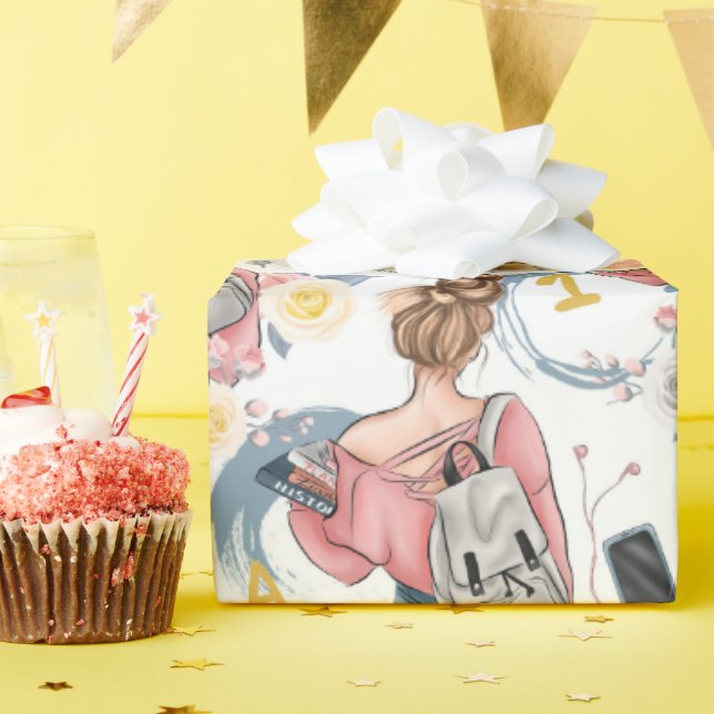 Teenage Girl  Birthday Wrapping Paper (Birthday Party)