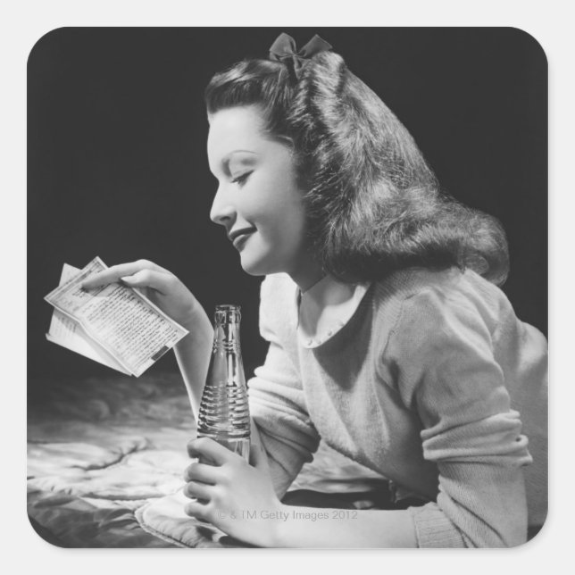 Teenage Girl Square Sticker (Front)