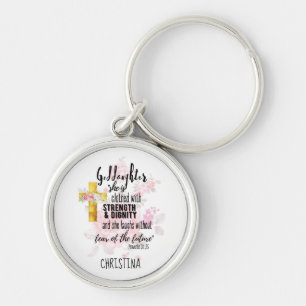 Teenage Goddaughter Gift Personalised Proverb Key Ring