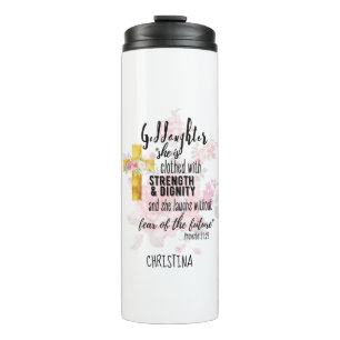 Teenage Goddaughter Gift Personalised Proverb Thermal Tumbler