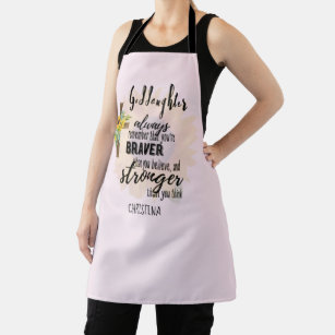 Teenage GODDAUGHTER Motivational Quote Sunflowers  Apron