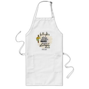 Teenage GODDAUGHTER Motivational Quote Sunflowers Long Apron